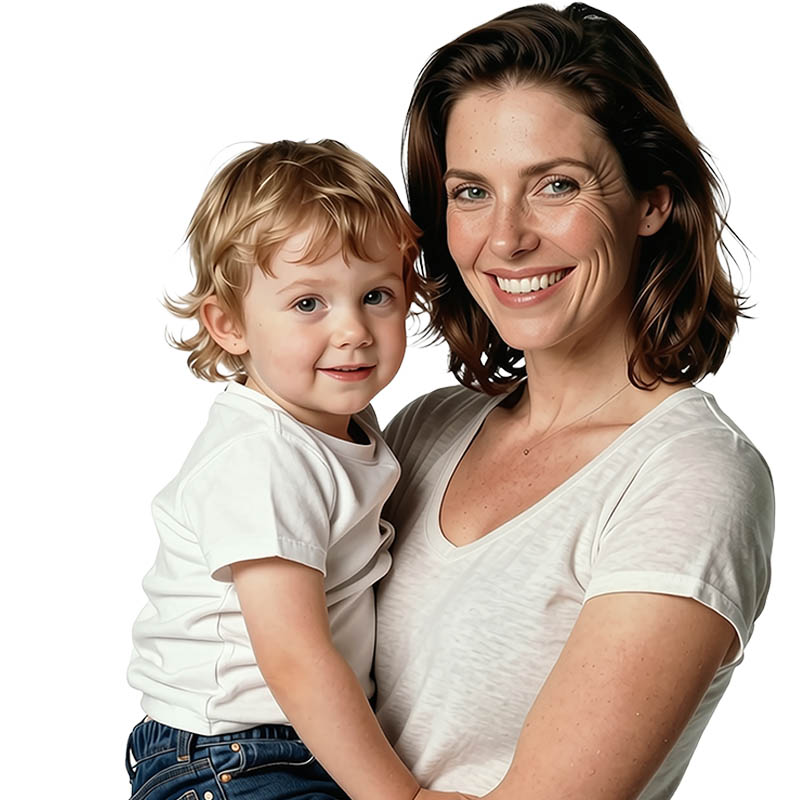 Parent with their child